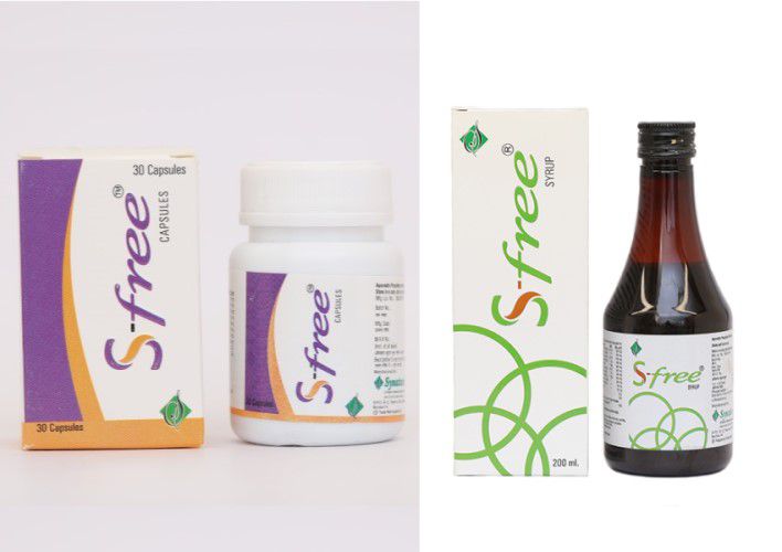 Combo Pack of S-FREE Capsules and Syrup – Natural Cleanse Kidney Stones